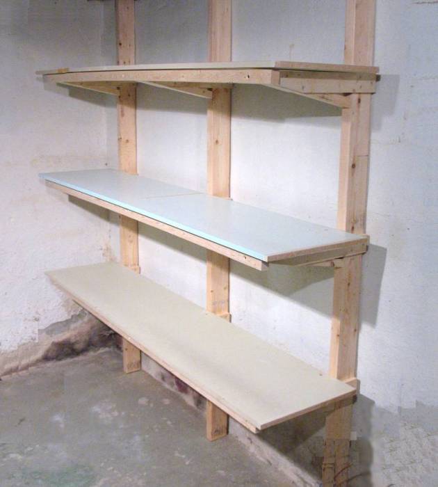 how to build wood shelves in garage
